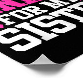 Ich trage Rosa wegen meiner Schwester Brustkrebs B Poster (Ecke)