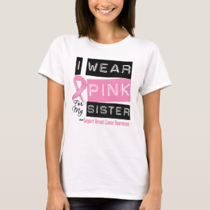 Ich trage Rosa wegen meines Brustkrebses. T-Shirt