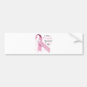 Ich trage rosa weil i-Liebe meine Schwester Autoaufkleber