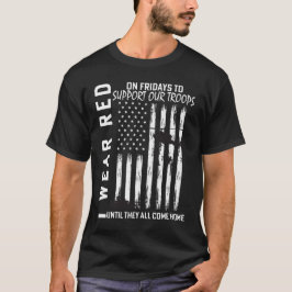 Ich trage Rot am Freitag Militärhilfe für Veterane T-Shirt