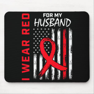 Ich trage Rot für das Bewusstsein für Herzerkranku Mousepad