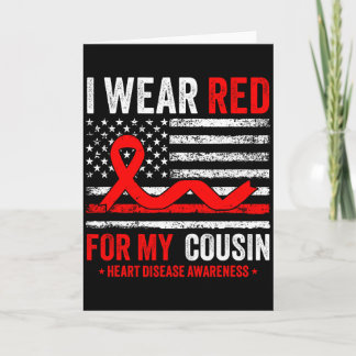 Ich trage Rot für das Bewusstsein für Herzkrankhei Karte
