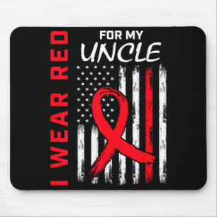 Ich trage Rot für das Bewusstsein für Herzkrankhei Mousepad