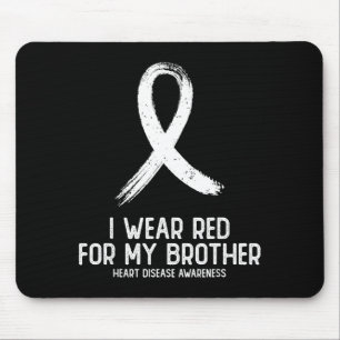 Ich trage Rot für das Bewusstsein für Herzkrankhei Mousepad