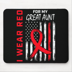 Ich trage Rot für das Bewusstsein für Herzkrankhei Mousepad
