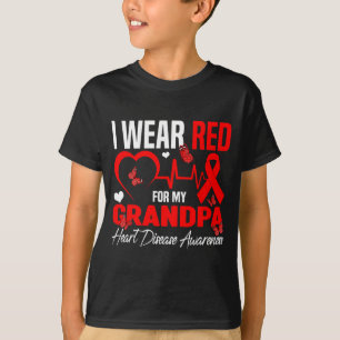 Ich trage Rot für das Bewusstsein für Herzkrankhei T-Shirt