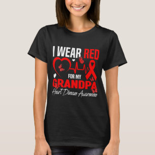 Ich trage Rot für das Bewusstsein für Herzkrankhei T-Shirt