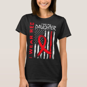 Ich trage Rot für das Bewusstsein für Herzkrankhei T-Shirt