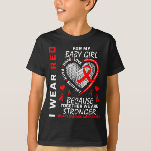 Ich trage Rot für das Bewusstsein für Herzkrankhei T-Shirt