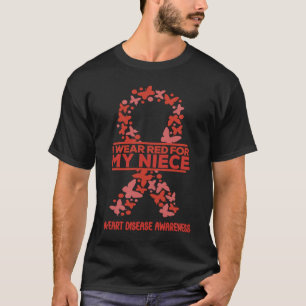 Ich trage Rot für das Bewusstsein meiner Nichte fü T-Shirt