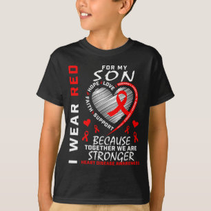 Ich trage Rot für das Bewusstsein meines Sohnes fü T-Shirt
