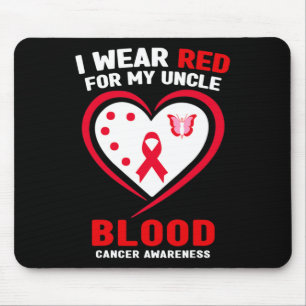 Ich trage Rot für das Blutkrebs-Bewusstsein meines Mousepad