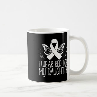 Ich trage Rot für das Blutkrebsbewusstsein meiner Kaffeetasse
