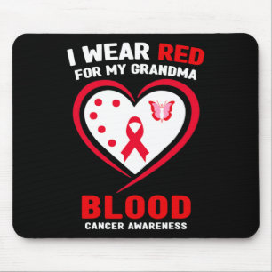 Ich trage Rot für das Blutkrebsbewusstsein meiner Mousepad