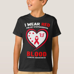Ich trage Rot für das Blutkrebsbewusstsein meiner T-Shirt