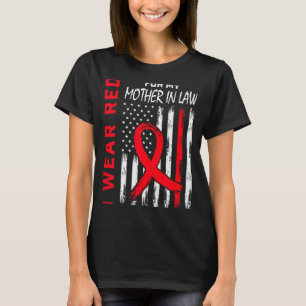 Ich trage Rot für die Herzkrankheit meiner Schwieg T-Shirt