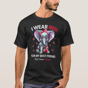 Ich trage Rot für mein bestes Freund Herzkrankheit T-Shirt