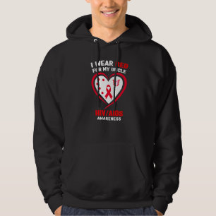 Ich trage Rot für mein Onkel-HIV-Bewusstsein Hoodie