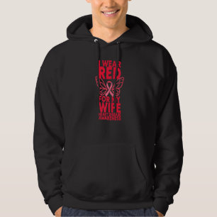 Ich trage Rot für meine Ehefrau Herzerkrankung Bew Hoodie