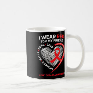Ich trage Rot für meine Freundin Herzerkrankung Be Kaffeetasse