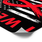 Ich trage Rot für meine Freundin Herzerkrankung Be Poster (Ecke)