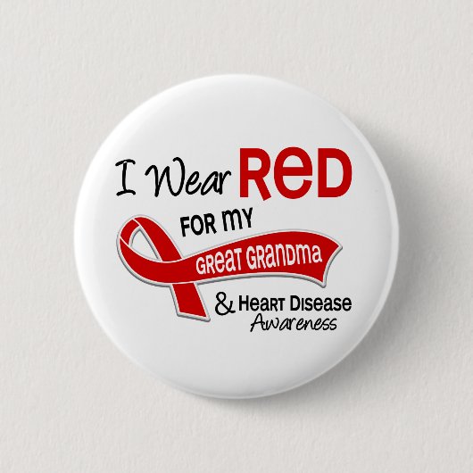 Ich trage Rot für meine große Button (Vorderseite)