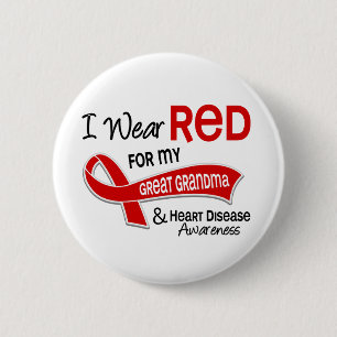 Ich trage Rot für meine große Button