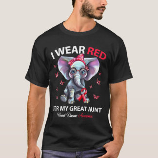 Ich trage Rot für meine große Tante Herzerkrankung T-Shirt