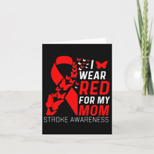 Ich trage Rot für meine Mamas Stroke Awareness Sur Karte