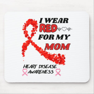 Ich trage Rot für meine Mutter - Herzkrankheit-Bew Mousepad
