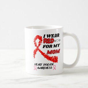Ich trage Rot für meine Mutter Herzkrankheit-Bewus Kaffeetasse