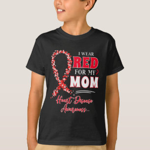 Ich trage Rot für meine Mutter Herzkrankheit Bewus T-Shirt