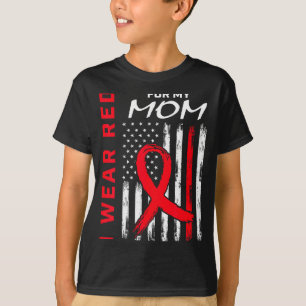 Ich trage Rot für meine Mutter Herzkrankheit-Bewus T-Shirt