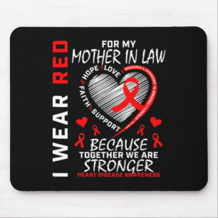 Ich trage Rot für meine Mutter im Jura Herzerkrank Mousepad