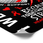 Ich trage Rot für meine Mutter im Jura Herzerkrank Poster (Ecke)