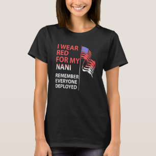 Ich trage Rot für meine Nani Oma Erinnern Sie sich T-Shirt