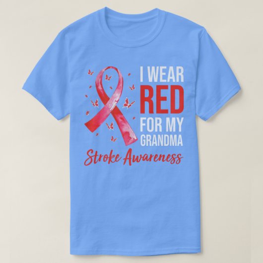 Ich trage Rot für meine Oma Stroke Awareness Survi T-Shirt (Design vorne)