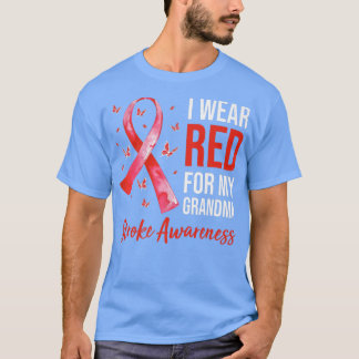 Ich trage Rot für meine Oma Stroke Awareness Survi T-Shirt