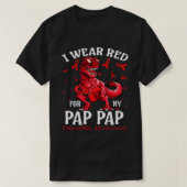 Ich trage Rot für meine PAP PAP Vasculitis Bewusst T-Shirt (Design vorne)
