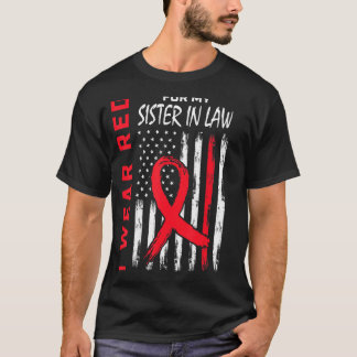 Ich trage Rot für meine Schwester im Jura Herzerkr T-Shirt