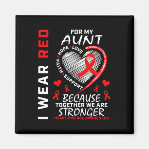 Ich trage Rot für meine Tante Herzerkrankung Aufkl Magnet