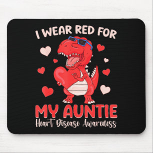 Ich trage Rot für meine Tante Herzkrankheit-Bewuss Mousepad