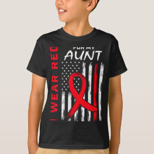 Ich trage Rot für meine Tante Herzkrankheit-Bewuss T-Shirt