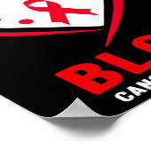 Ich trage Rot für meine Tochter-Blutkrebs-Bewussts Poster (Ecke)