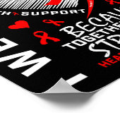 Ich trage Rot für meine Tochter im Jura Herzerkran Poster (Ecke)