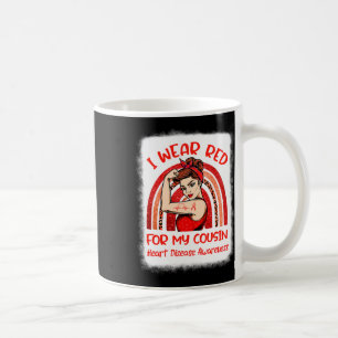 Ich trage Rot für meinen Cousin Herzerkrankungen A Kaffeetasse