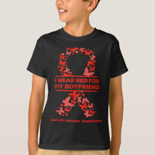 Ich trage Rot für meinen Freund Herzkrankheit Bewu T-Shirt