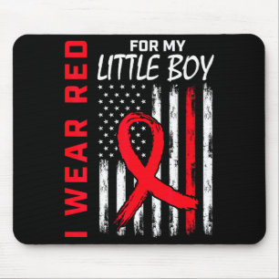Ich trage Rot für meinen kleinen Jungen Herzkrankh Mousepad