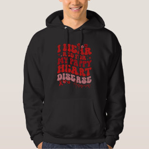 Ich trage Rot für meinen Pappy Herzkrankheit Sloga Hoodie