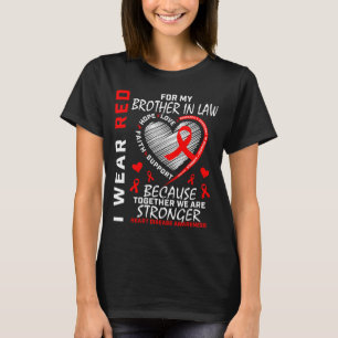 Ich trage Rot für meinen Schwager Herzkrankheit Aw T-Shirt